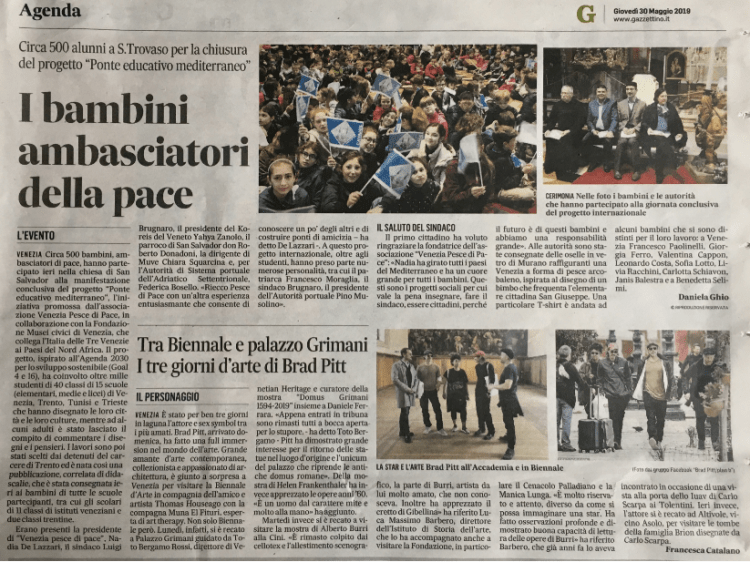 Ponte Educativo Mediterraneo - il gazzettino di venezia 30 maggio 2019.png